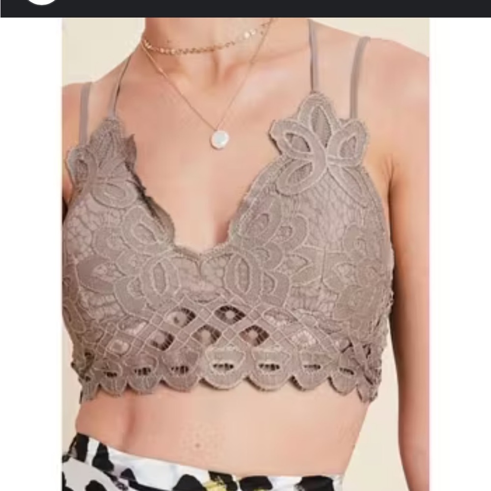 Lace Bralette in Taupe